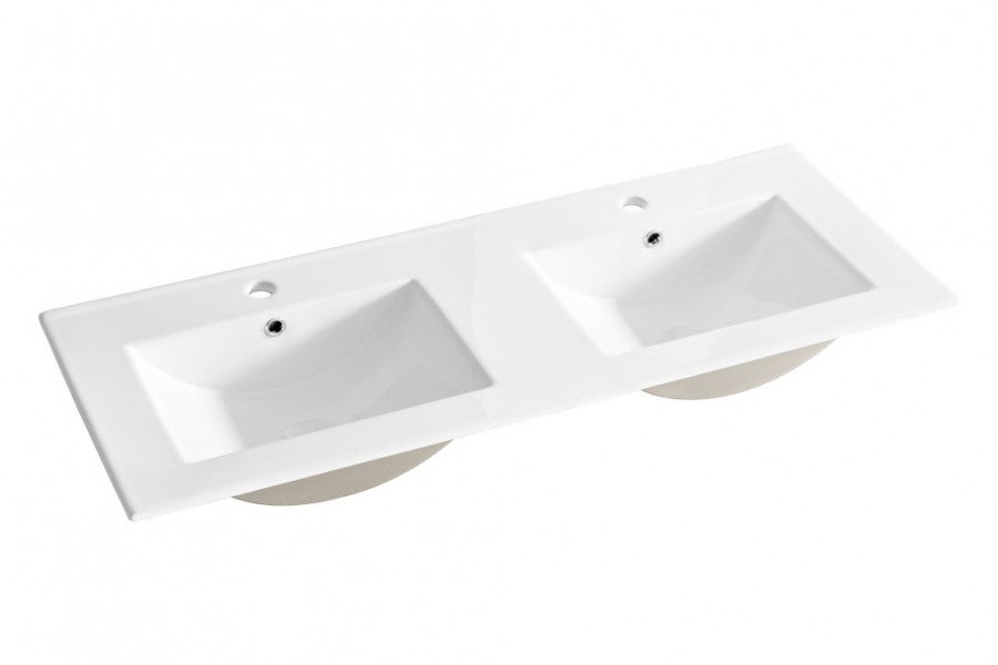 Meuble double vasque HALO 120cm 4T Bois Clair - 5