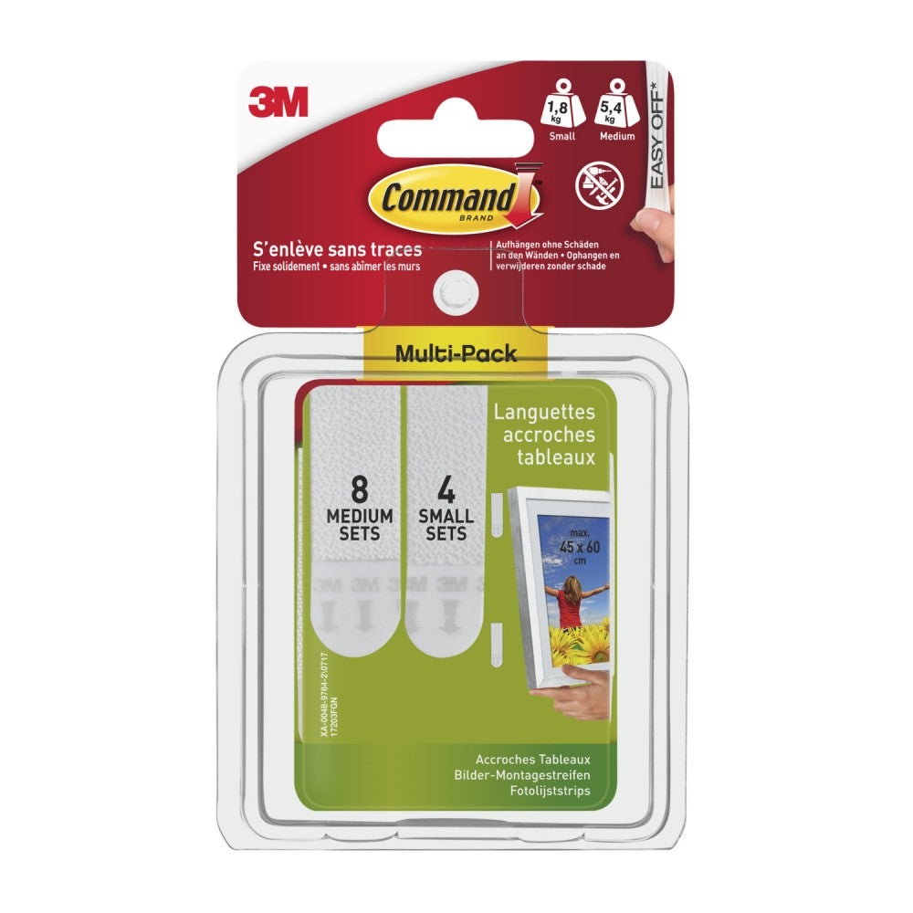 Pestañas de montaje multi-pack Command - 8S + 16M, blanco - 4