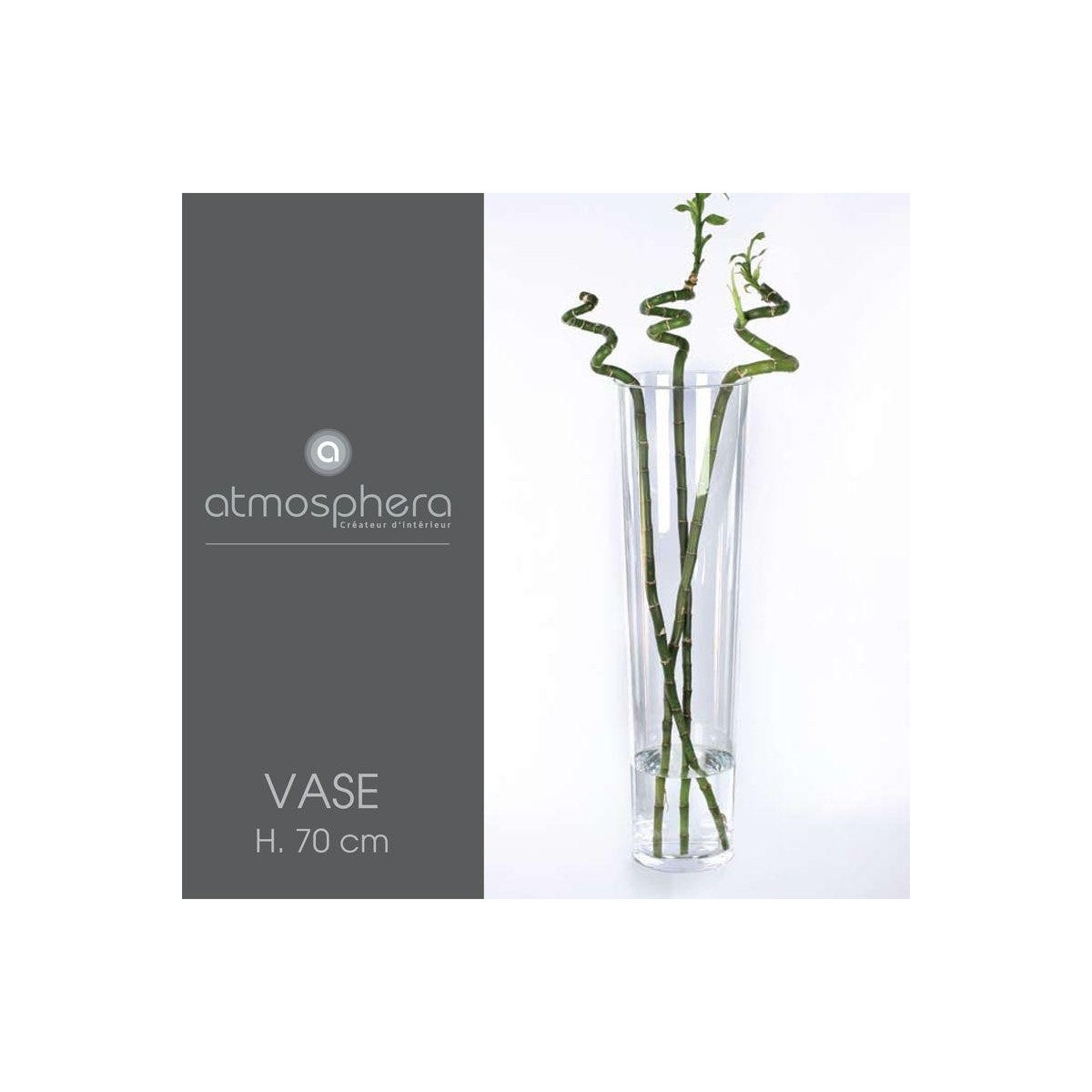 Atmosphera - Vaso conico in vetro H70cm - 2