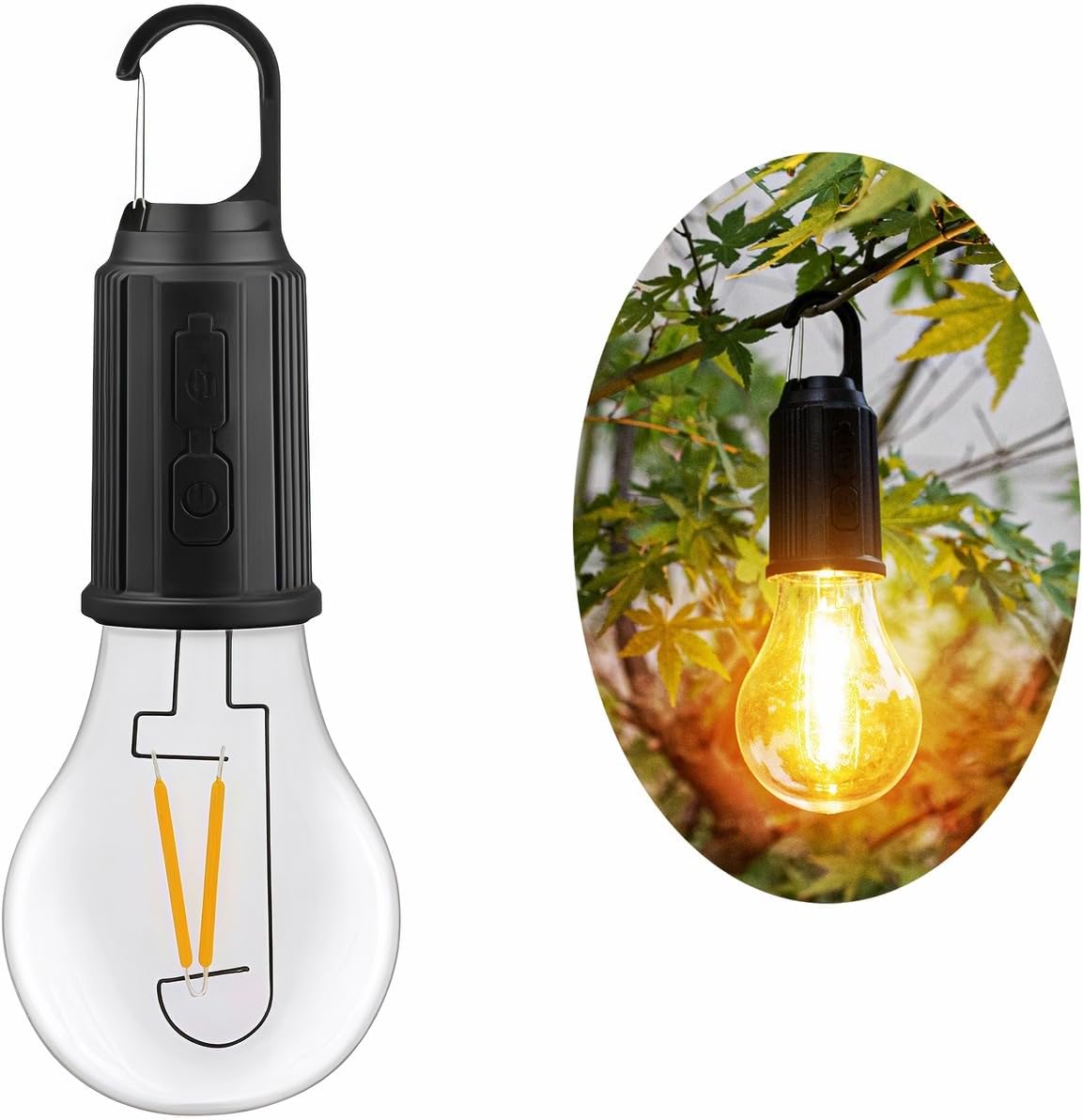 Lampe de camping LED portable, peut être accrochée n'importe où, (Noir — free download