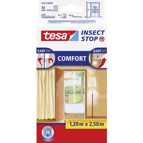 Tesa Insect Stop Hook & Loop Comfort Zanzariera Per Porte - Senza - 10