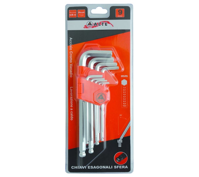 Set Chiavi Esagonali Metriche Draper 10 Pezzi - Acciaio Cromo Vanadio - Foto 3