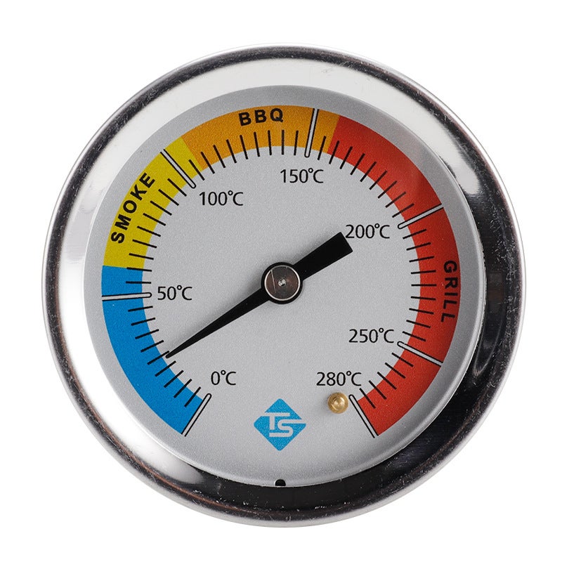 Termometr analogowy 0-280°C do grilla, wędzarni na węgiel drzewny, do mięsa i pieca do pizzy