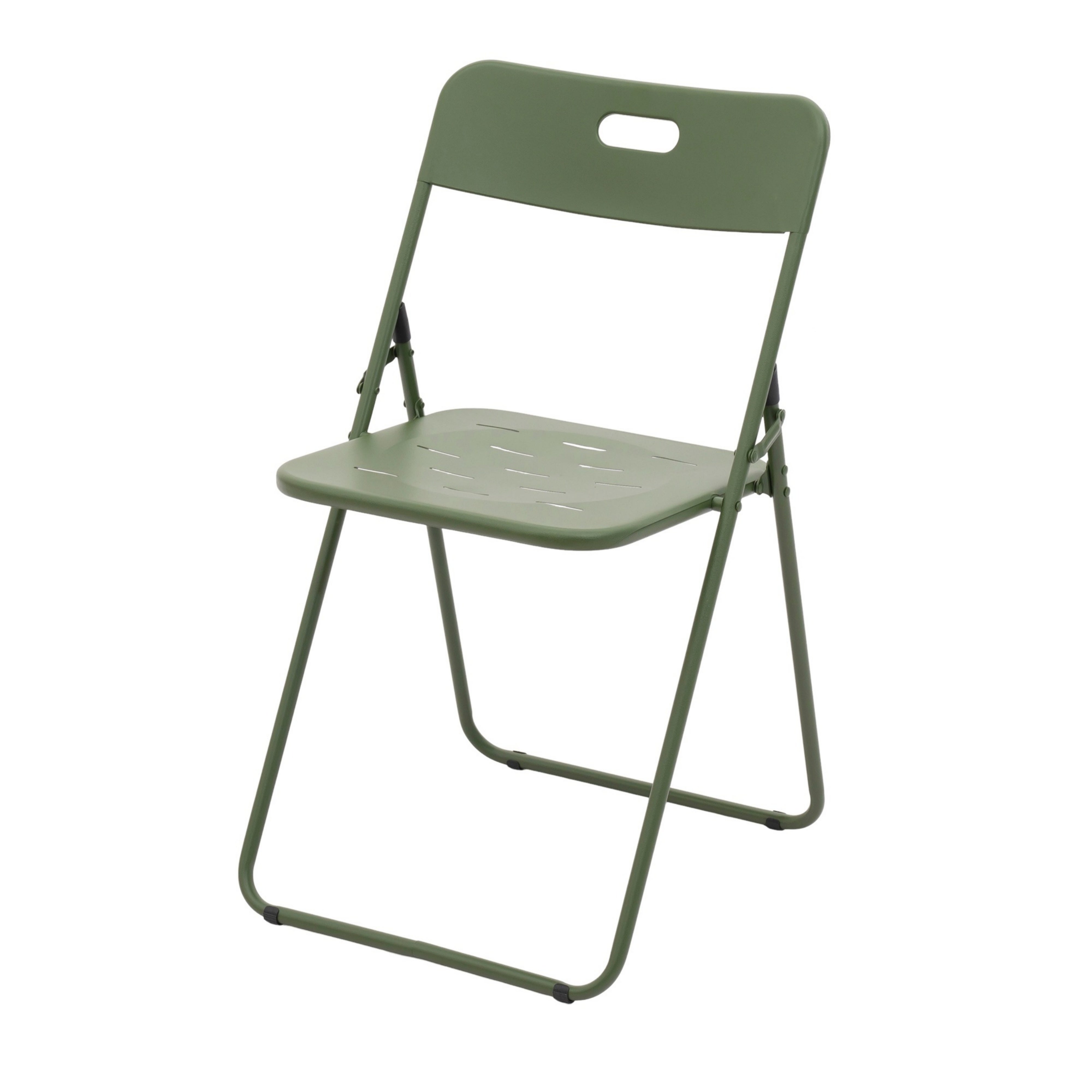 Salon de jardin pliable，Set bistro d'extérieur pliant，2 fauteuils et 1 table，60 x 60 x 73 cm，Vert - 5