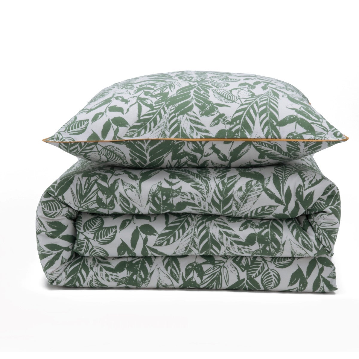 Parure de lit 2 personnes tropical réversible unie 240x220cm - 4