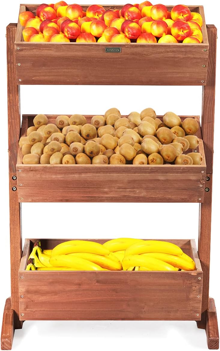 Étagère à Fleurs en Bois, Support de Pots de Fleurs à 3 Niveaux Amovibles, Inclinaison Ajustable, Étagère Plantes Polyvalent, 73 x 38 x 106cm - 4
