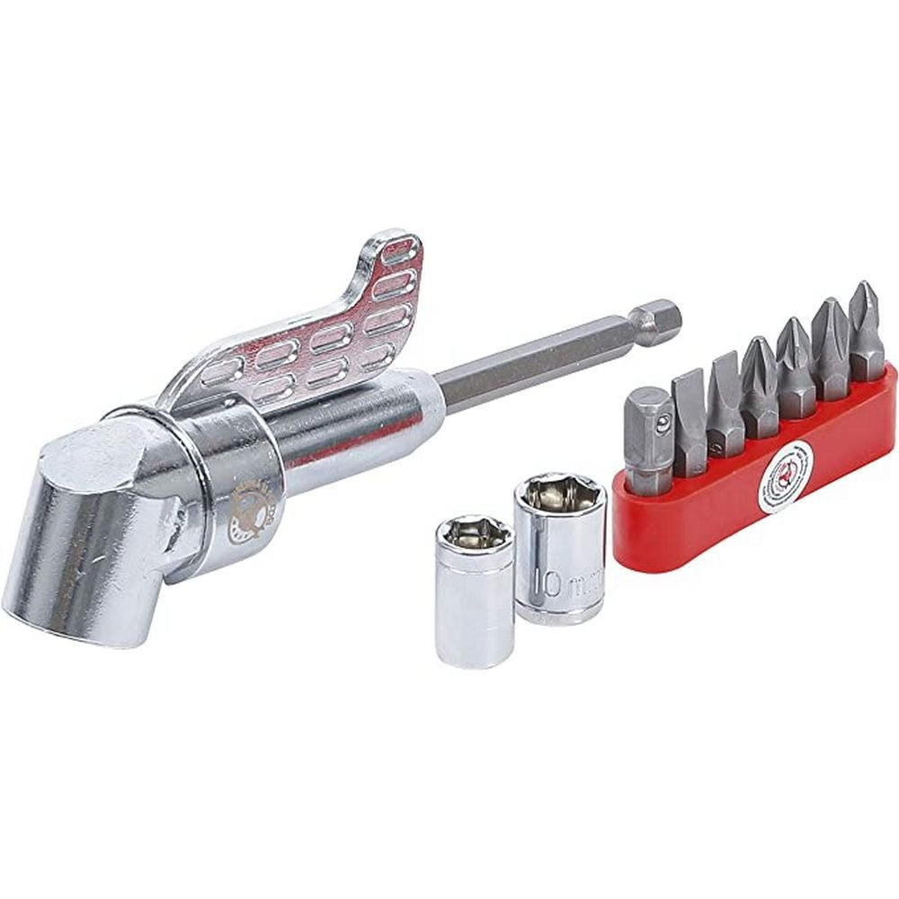 14 Pièces Renvoi d'Angle Visseuse Kit,105° Tournevis Flexible, Rallonge