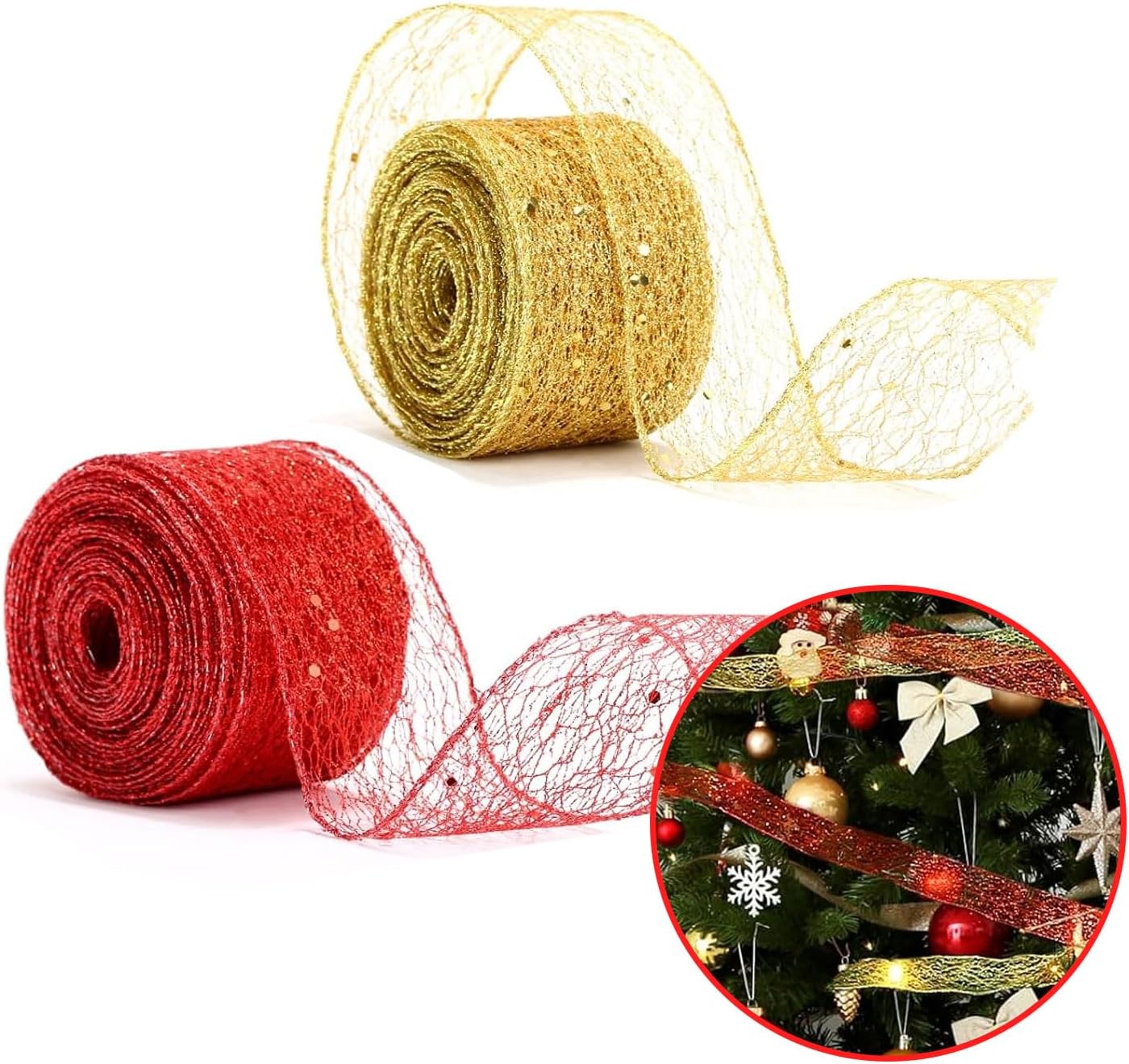 1 Rouleau Ruban De Mousseline Bordé Vert Fait In, Convient