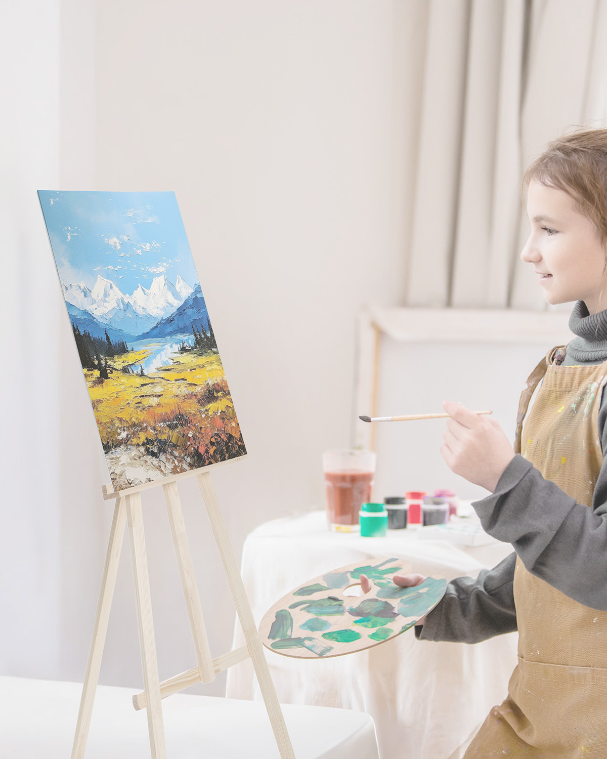 Toile Blanche Peinture,Lot de VEVOR 24,305x406 mm,Toile à Peindre pour Croquis,Peinture Acrylique et à l'Huile,pour Enfants et Professionnels - 8