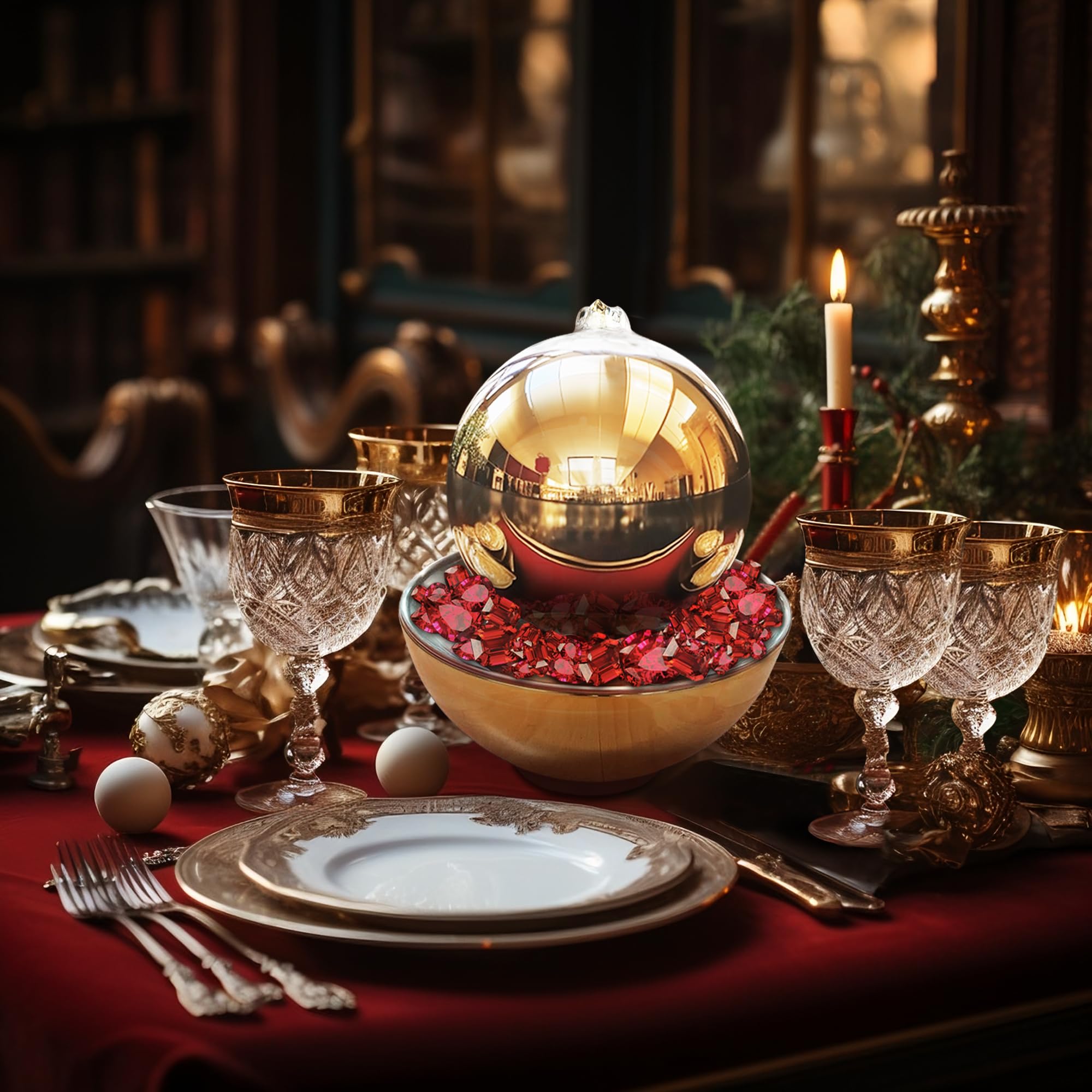 Fontanna wewnętrzna KÖHKO® złota donica z oświetleniem LED