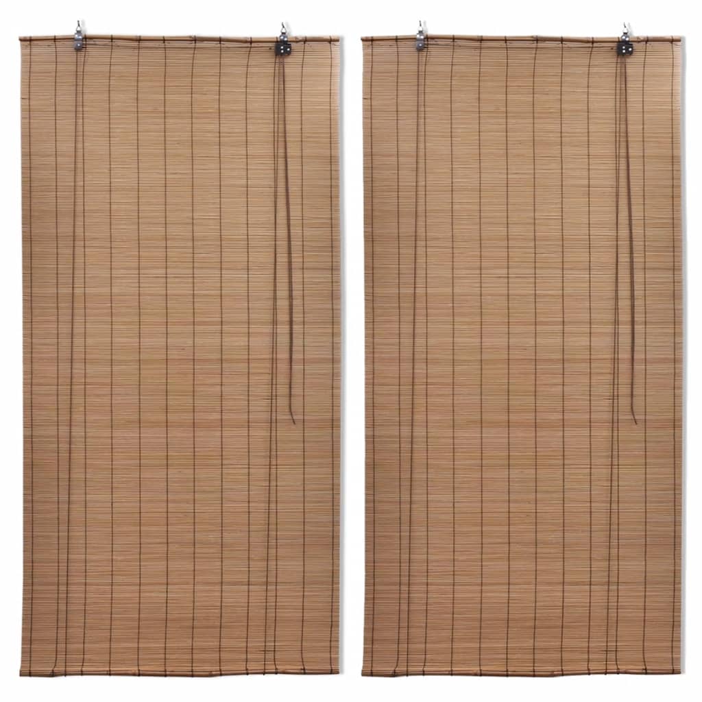 Bambusowe rolety, 2 szt., 100 x 160 cm, brązowe vidaXL