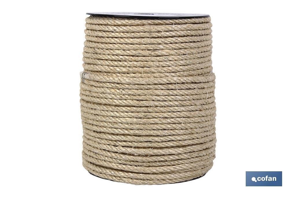 CUERDA SISAL 4 CABOS 8 MM 50 MTS NATURAL | Leroy Merlin