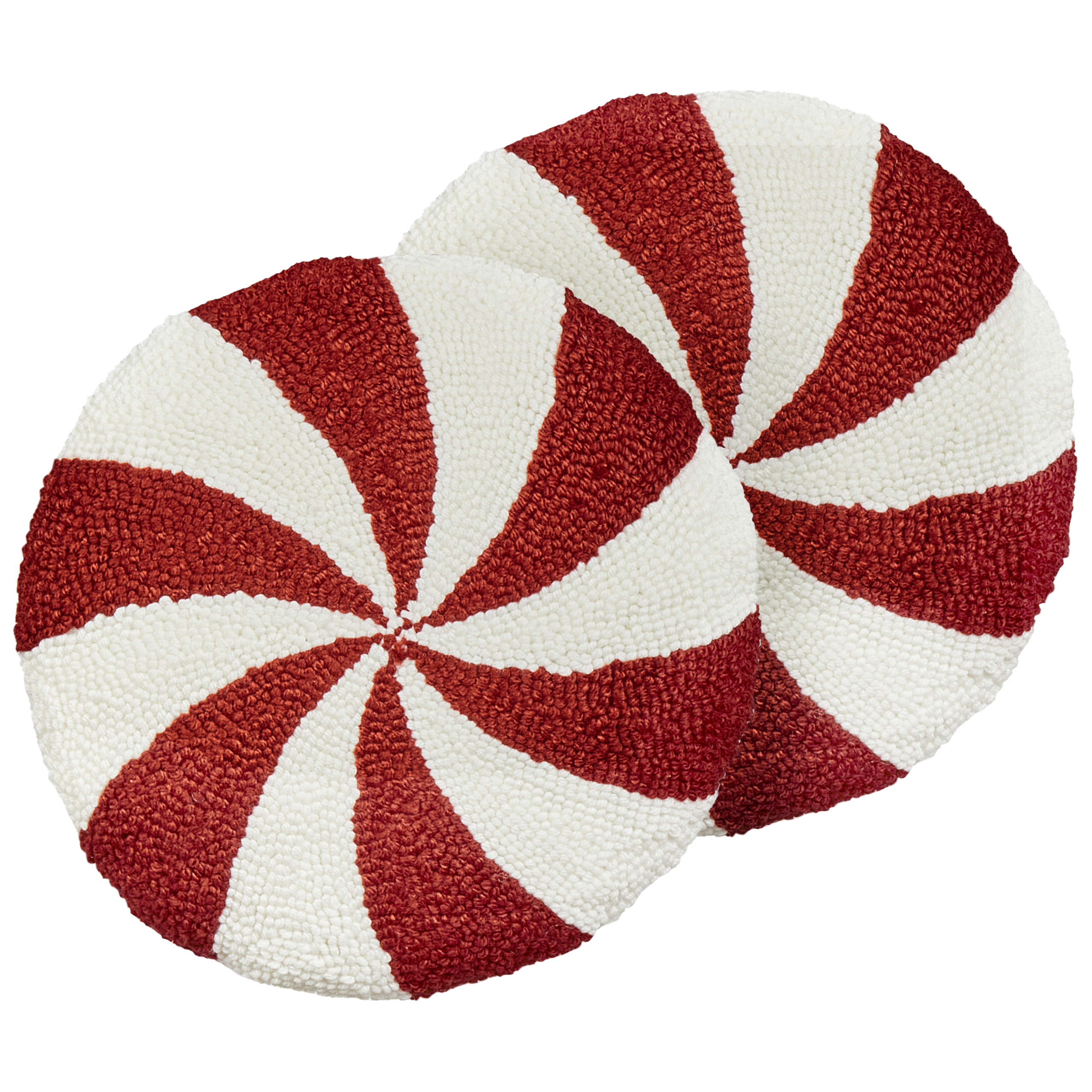 Set de 2 perne decorative SWIRL CANDY Boucle 40 x 40 cm Roșu 2buc