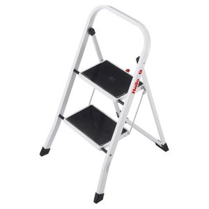 Faziango Escabeau pliable à 2 marches en acier avec pieds