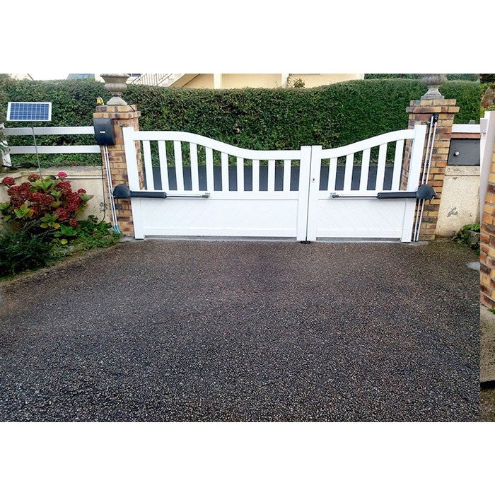 Kit Motorisation Portail Solaire Automatisme Ducati Home Automation SW7000T SOLAR - pour portails battants maxi 5,2m 500kg total - 2