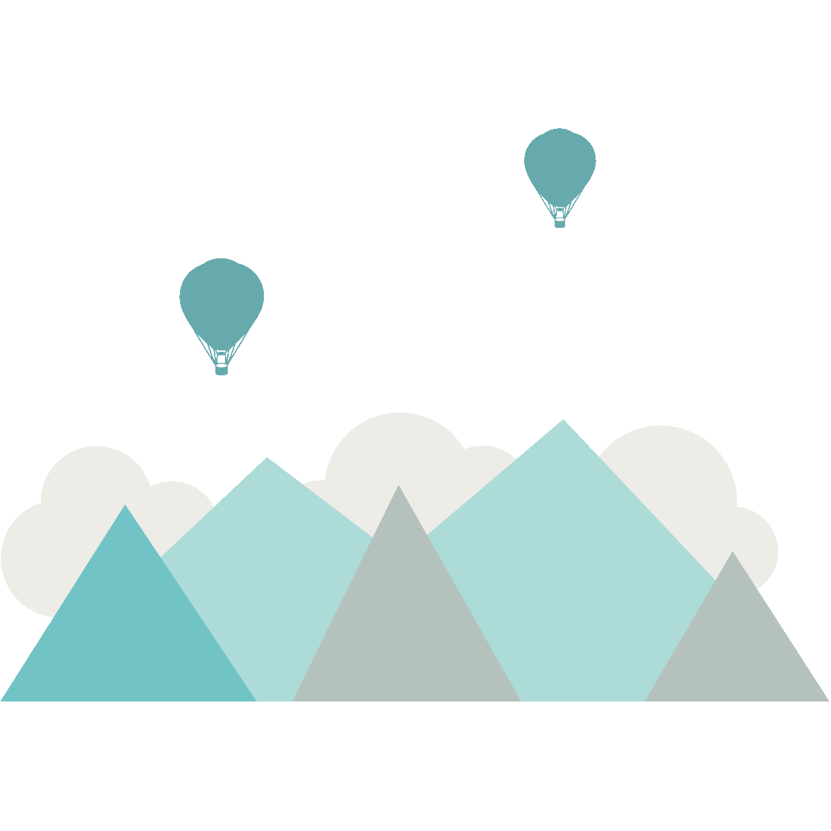 Adesivo bambino giganti montagne scandinave Oslo - Sticker adesivo - adesivi murali - 120x160cm - 2