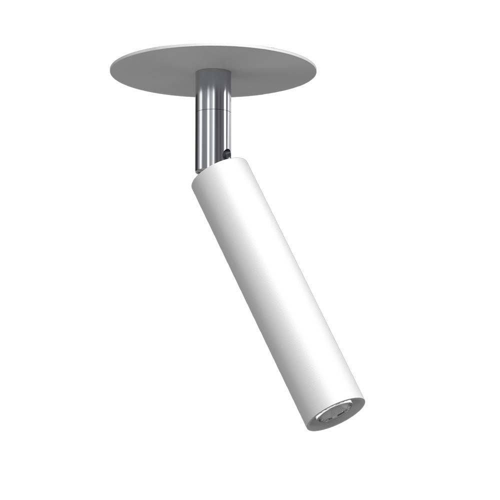 Oprawa sufitowa wpuszczana podtynkowa Ace biała i chrom 1xG9x2.5W okrągła ruchoma IP20 wym: 14,5 x 7,5 x 7,5 cm metal Brosline