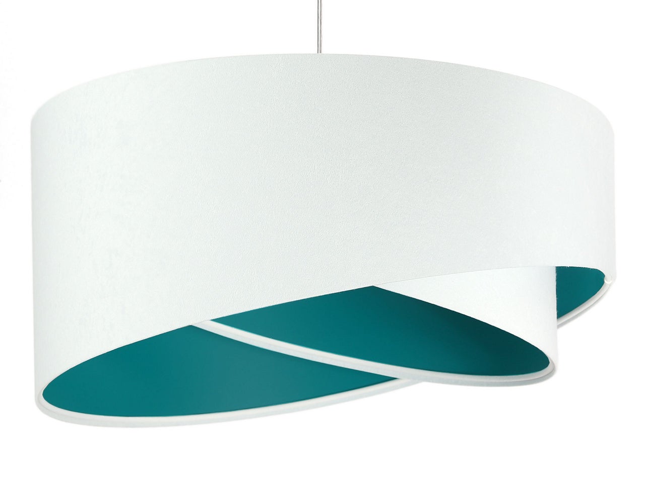 Lampa wisząca GEMSTONE WHITE biała/turkusowa