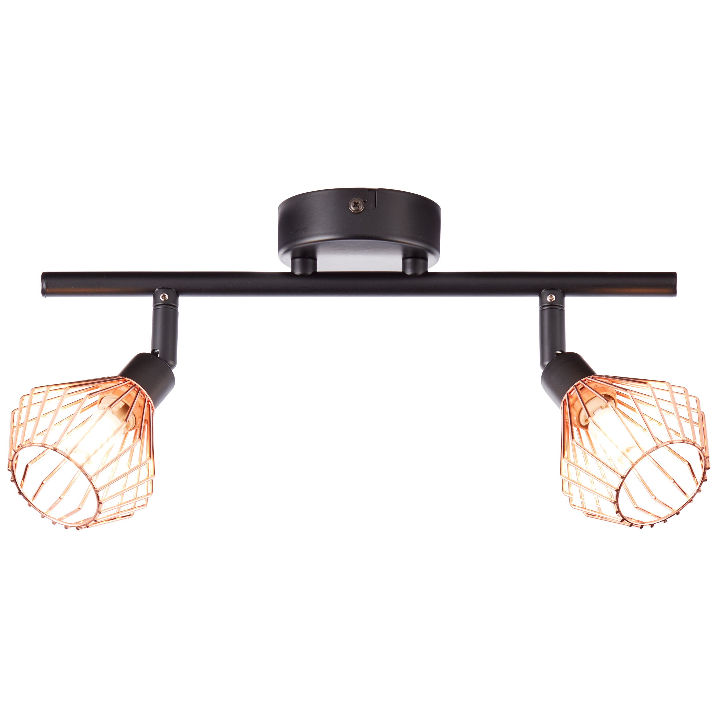 BRILLIANT lampa Dalma spot tube 2 flg czarny / miedź | 2x QT14, G9, 33W, odpowiednia do lamp z trzpieniem (brak w zestawie)