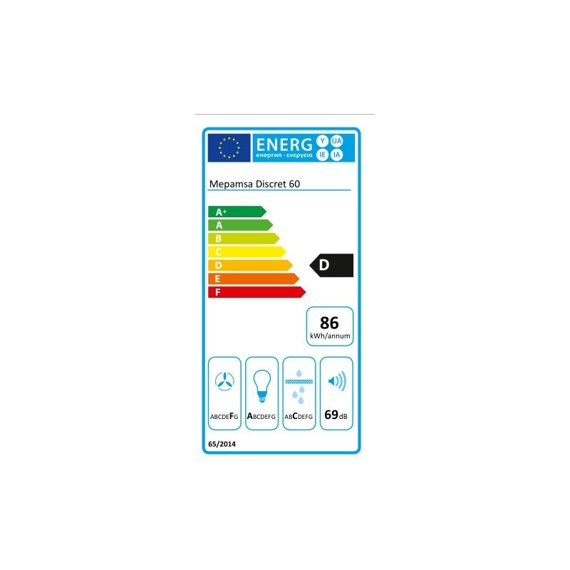 Hotte standard Mepamsa DISCRET 60X 390 m3/h Acier inoxydable - 6