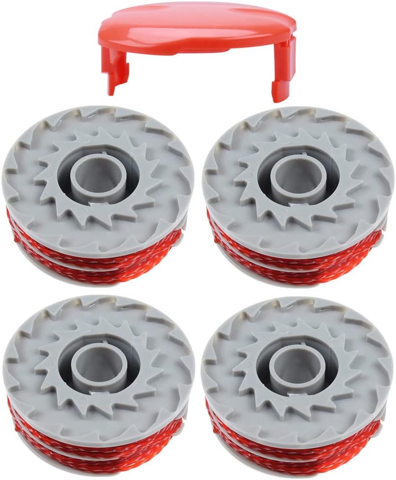 Szpula zamienna do kosiarek Flymo FLY021, kompatybilna z Contour 500 XT, Power Trim 500 XT i Mini Trim Contour XT (4 + 1 szt.)