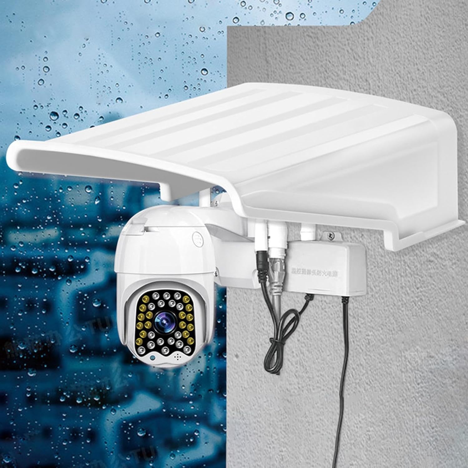 Ring Camera Protector Robuste Sun Rain Shade Protection Toit de Protection pour Caméra Extérieure, Caméra de Jardin Bouclier pour Lumières LED/Camér - 5
