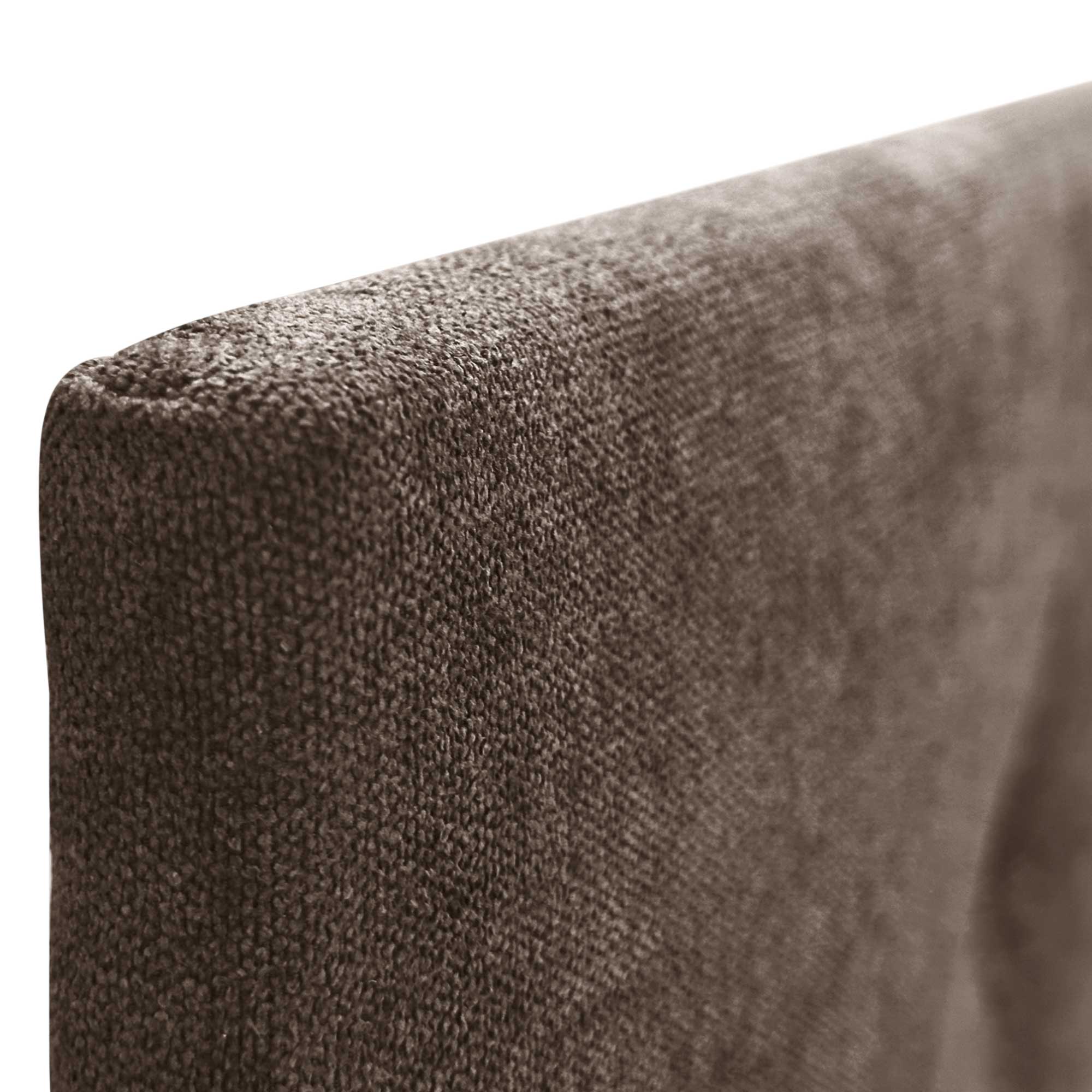 DHOME Cabecero de Tela AQUALINE Liso cabeceros Cabezal tapizado Cama Lujo (Tela Marrón, 135cm (Camas 120/135/140)) - 5
