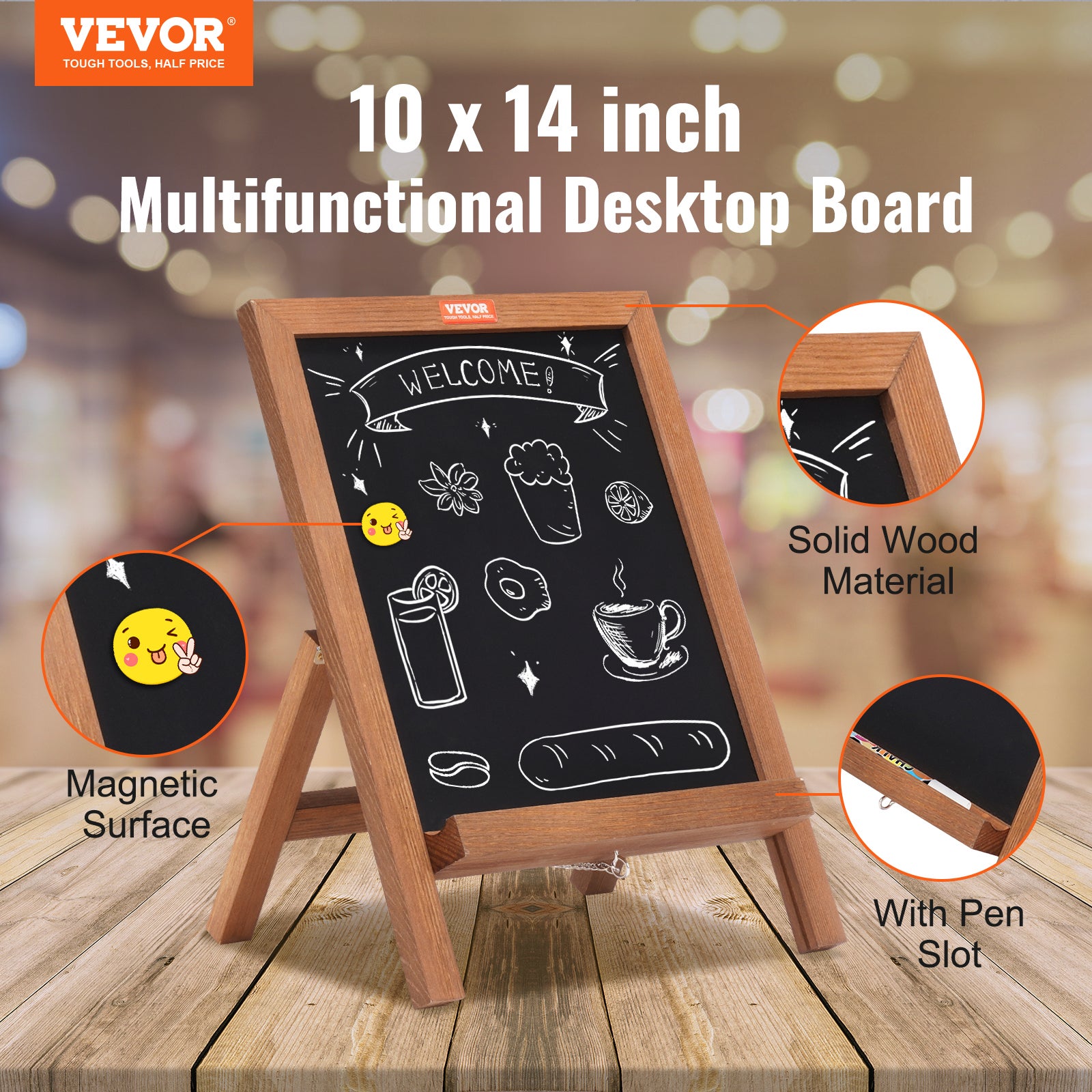 20 Mini Ardoises Table Avec Support - 18x8x1 Cm - Pour Numéros De Table, Menus, Décoration événement