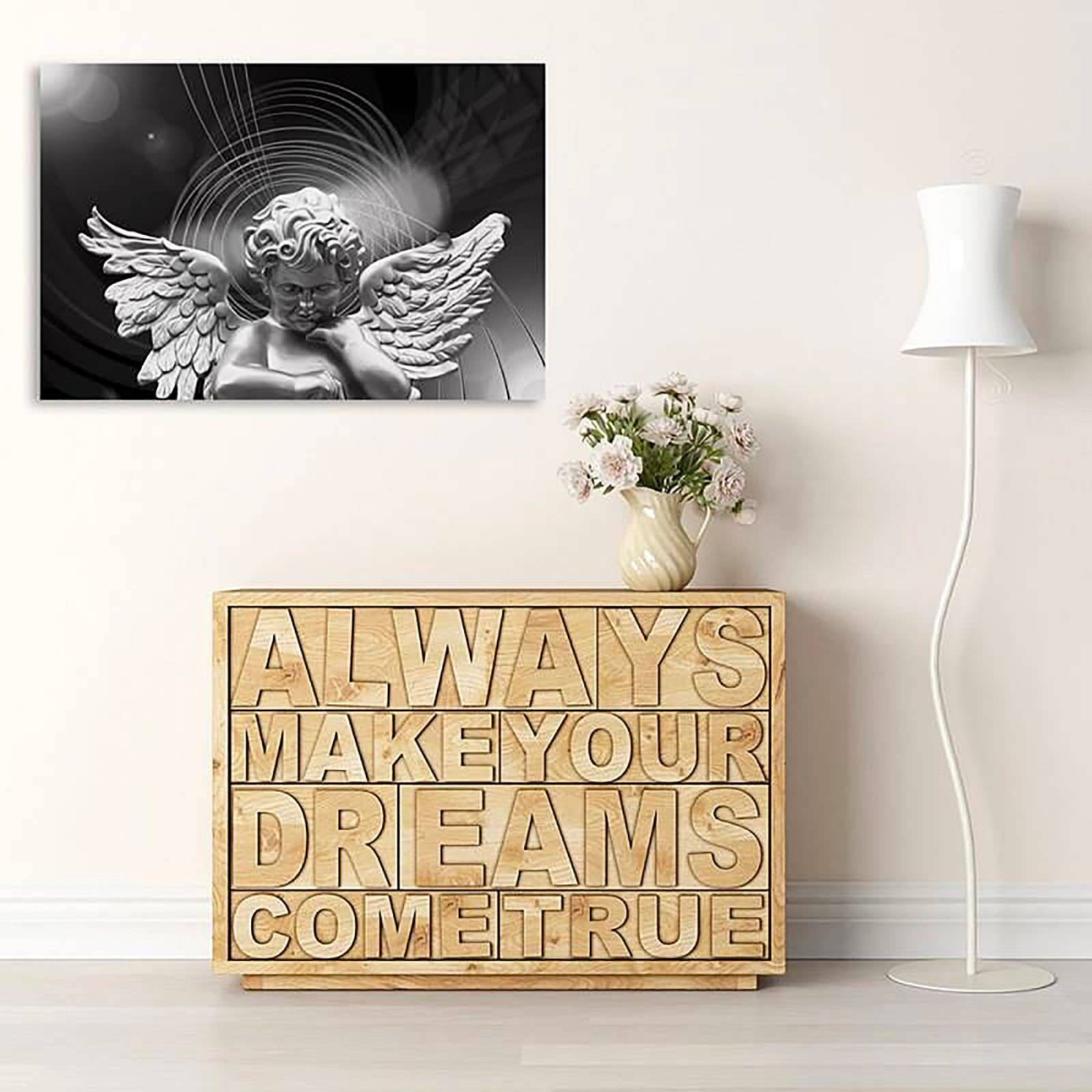 Tableau argent ange - 50 x 40 cm - 3