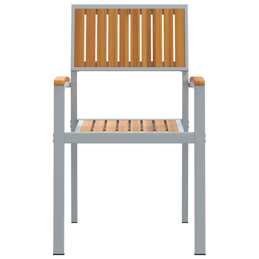 Silla de Jardín 4 pcs Marrón 56 x 57 x 87cm - COMFORTXL - 5
