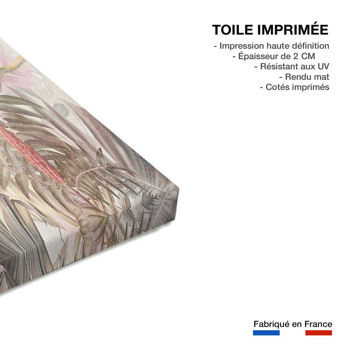 Tableau jungle jardin d'eden - 80x50 cm - 3