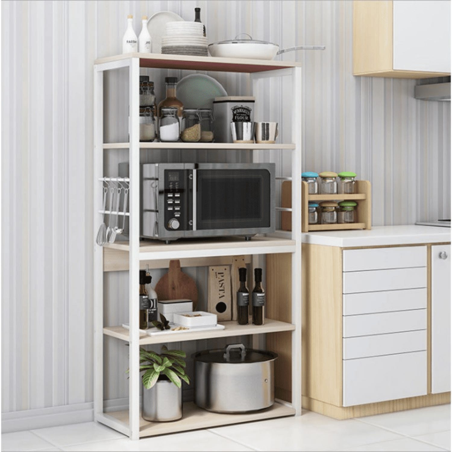 Buffet de Cuisine avec 2 Placard 2 Tiroirs et Étagère Inférieure Style Industriel pour Salon Couloir Cuisine Buffet de Cuisine avec 2 Placard 2 Tiroirs et Étagère Inférieure Style Industriel pour Salon Couloir Cuisine