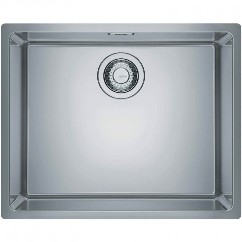 Maris - fregadero de cocina bajo encimera de 540×440 mm con rebosadero, acero inoxidable (mrx110-50)