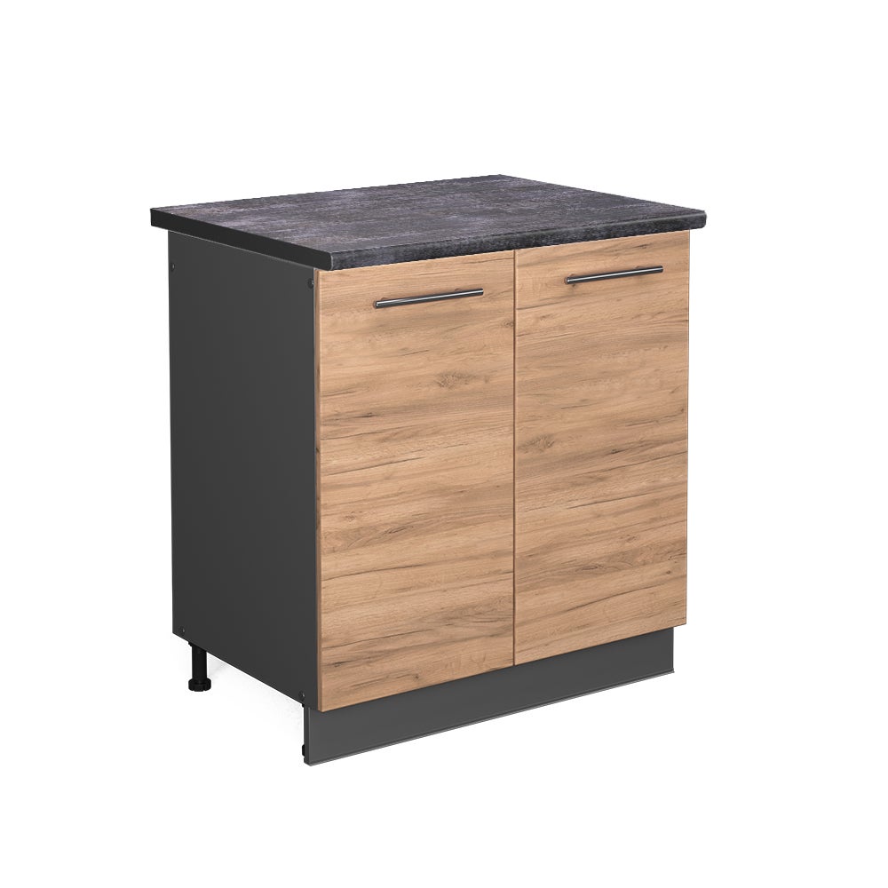 Vicco Szafka pod zlew Fame-Line, Złoty dąb energetyczny, 80 cm , BP Antracyt