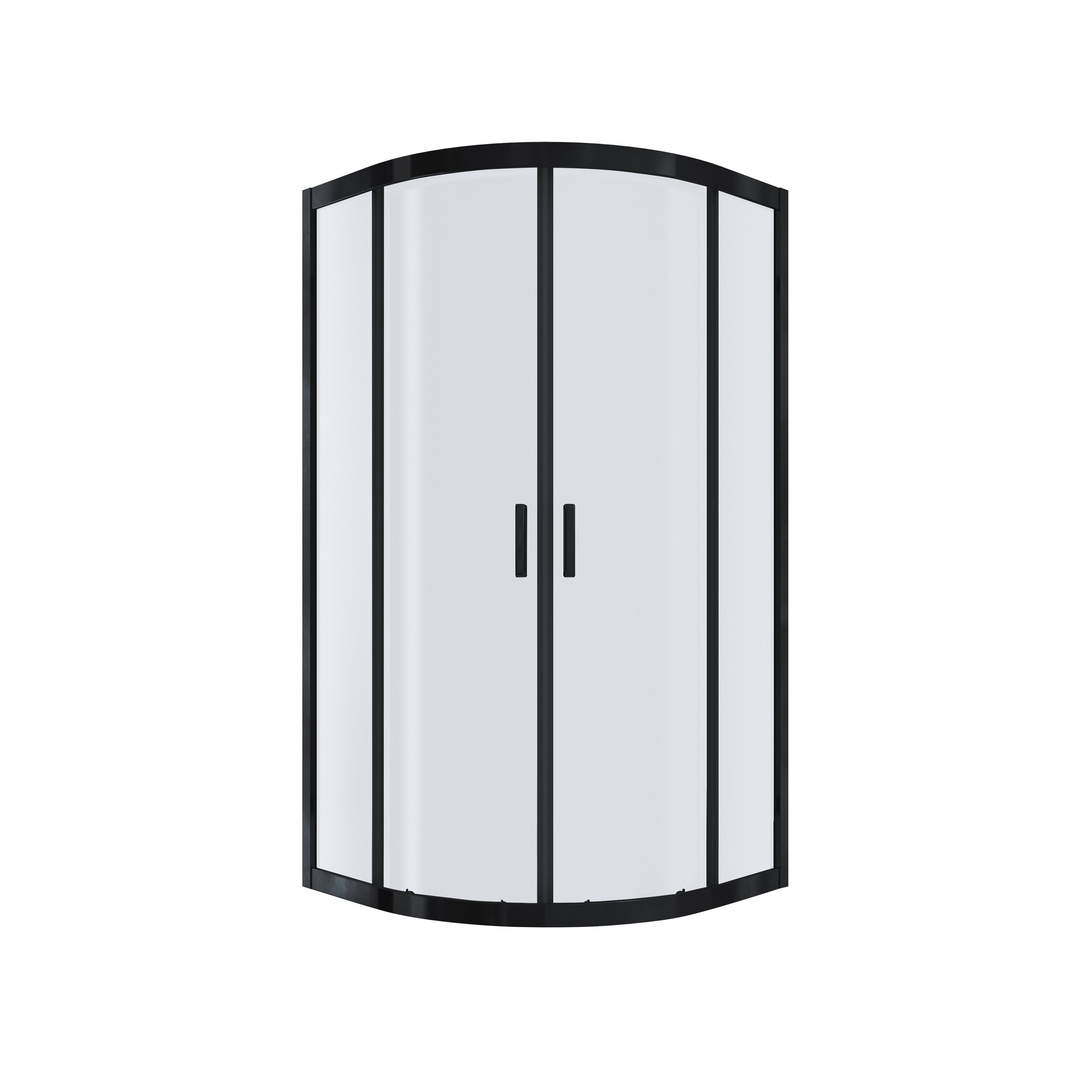 Kabina prysznicowa NAMELESS Durasan 90x90 czarny mat półokrągła niska 1szt.