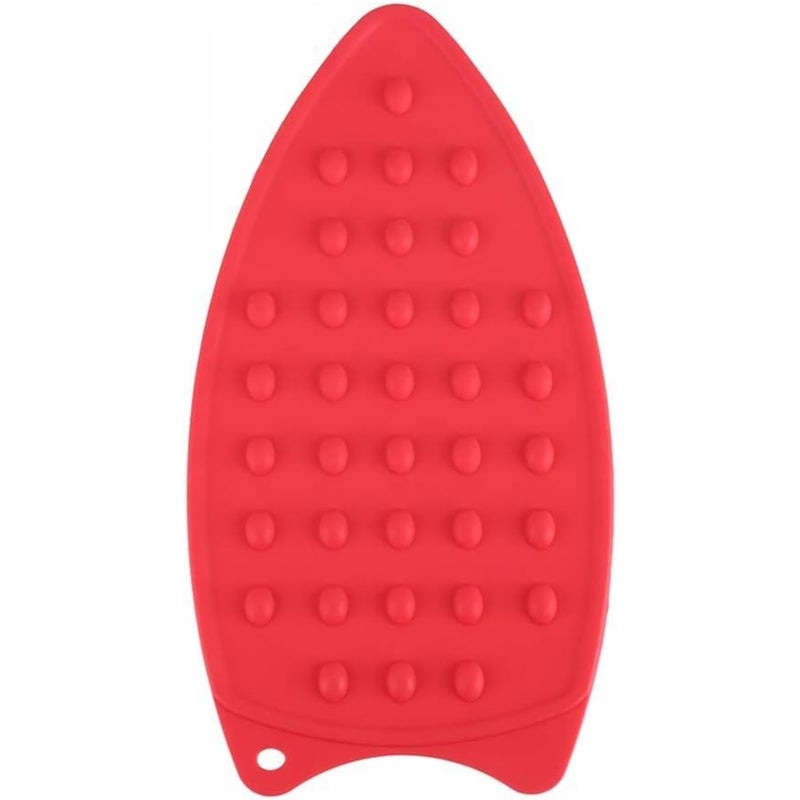 Podkładka silikonowa pod żelazko i podkładka antypoślizgowa, odporna na ciepło, 27 x 14 cm (czerwona)