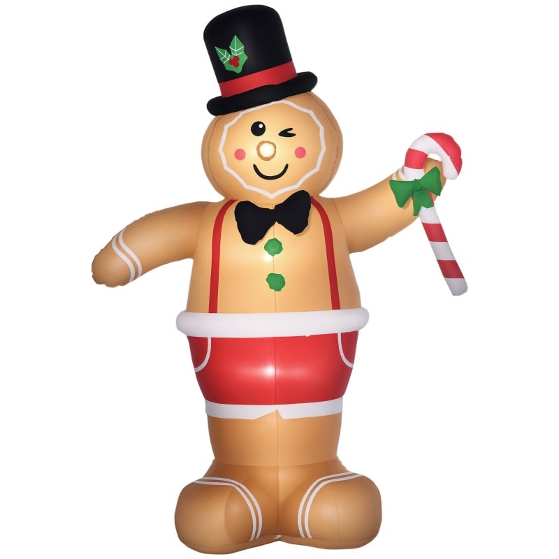 Joeyan Verre Noël 600ml Bonhomme Pain D'Épices - Tasse Avec Couvercle Et Paille, Idéal Cadeau Festif Pour Boissons Chaudes/Froides