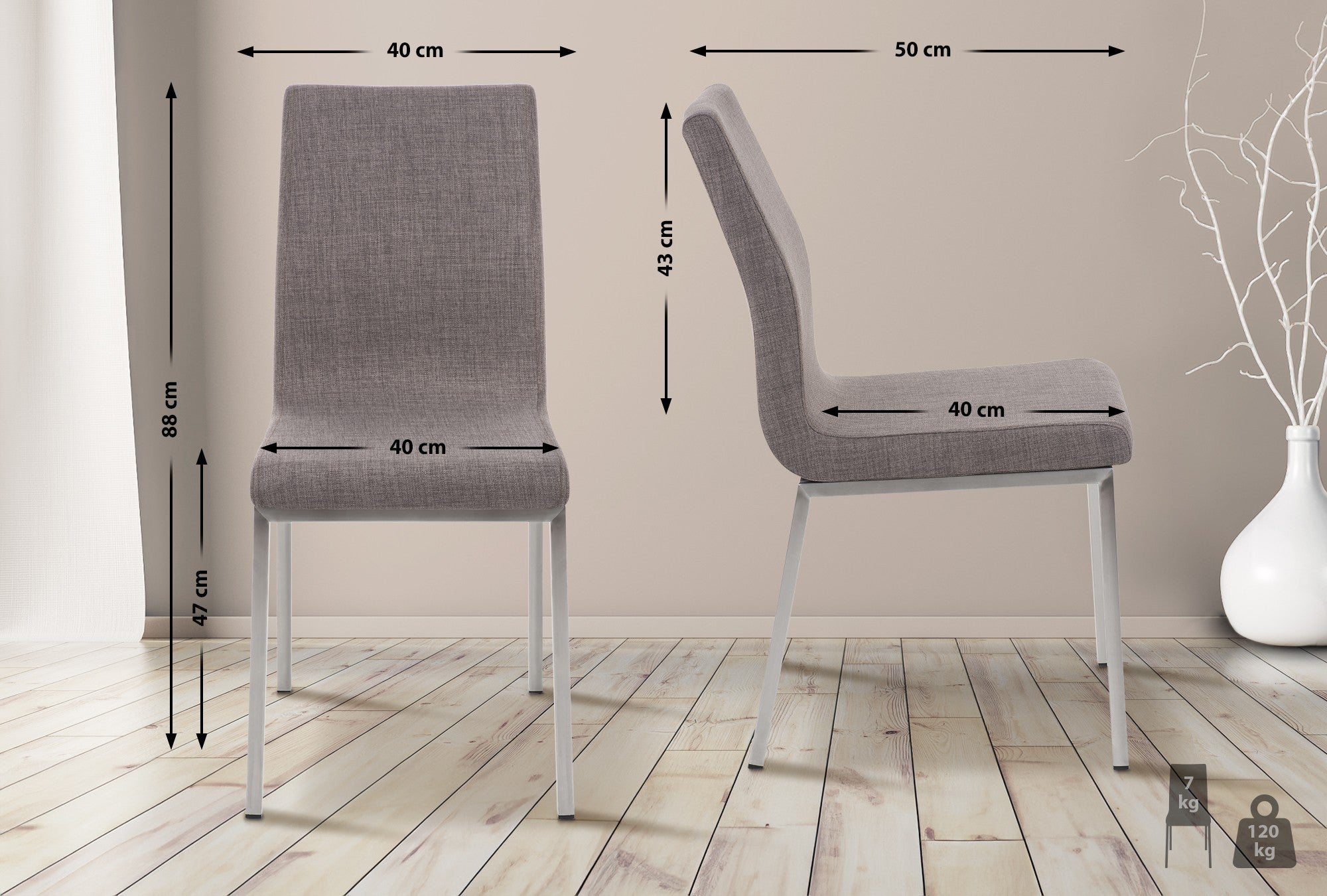 per Duhome Set di 2 Sedia da Sala da Pranzo Sedia di