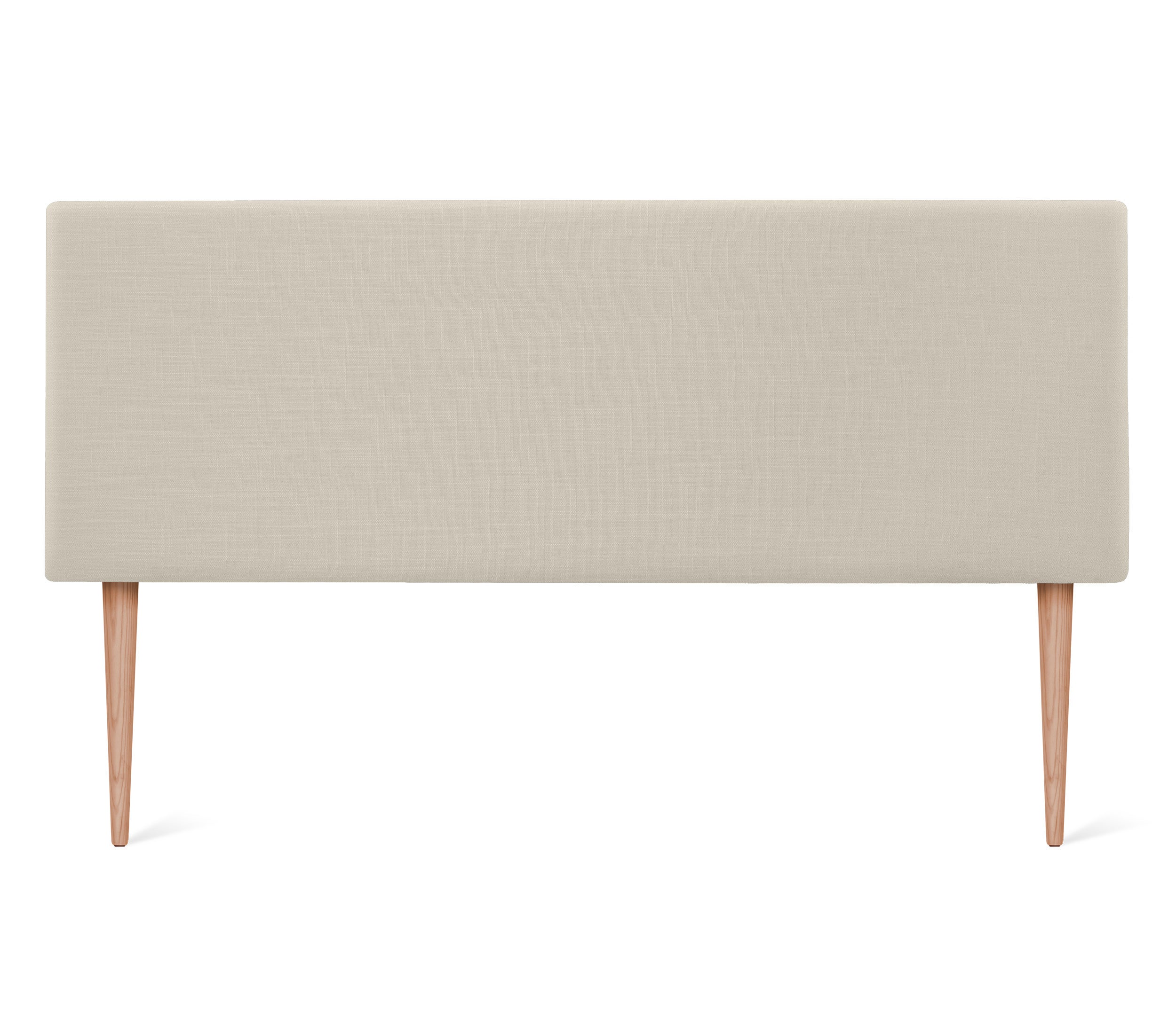 DHOME Tête de lit en lin naturel lisse 160x105cm avec pieds Lits 150/160 - Beig - 3