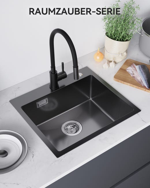 Fregadero Cocina SOFETIY MAX 60 X 45 Cm, Fregadero De Cubeta Con