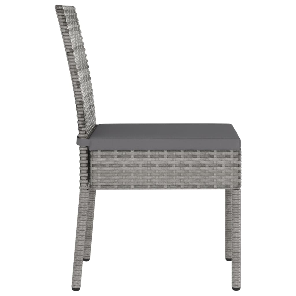 Maison Exclusive - Set da Pranzo da Giardino 7 pz in Polyrattan Grigio - 9