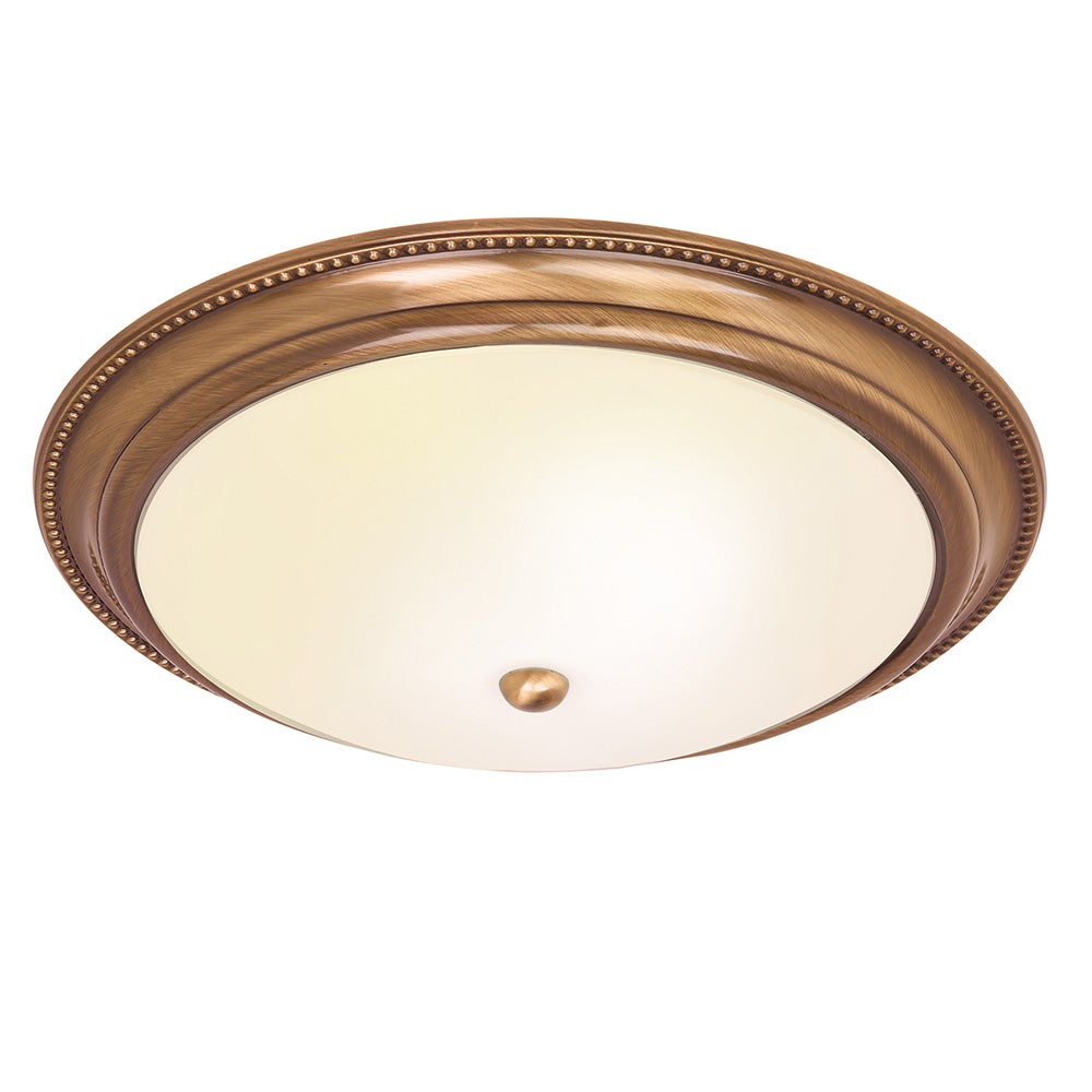Plafon okrągły ATLAS antyczny mosiężny 2xE27x20W metal wym:10x43x43cm IP20 Endon
