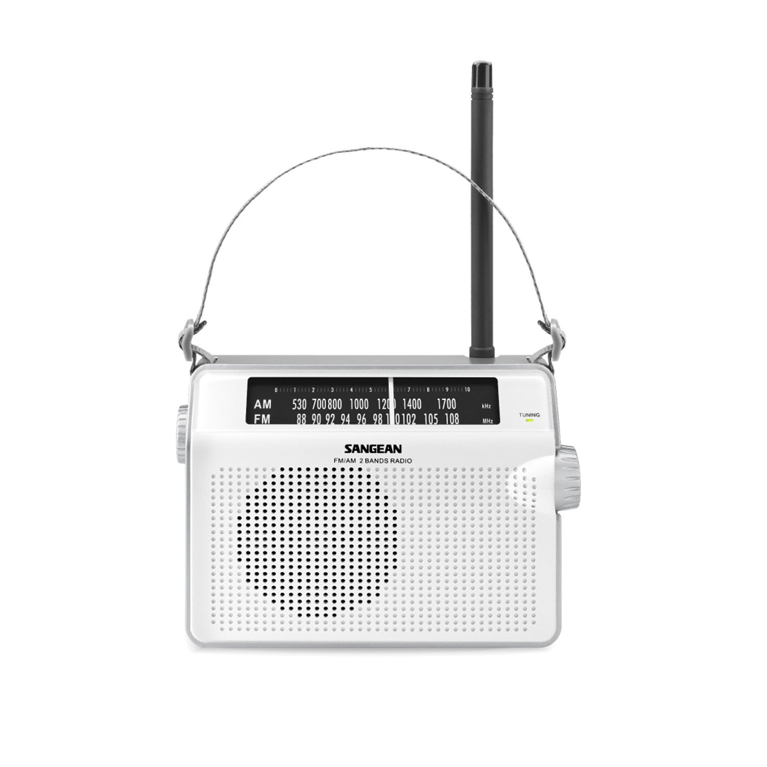 RADIO DIAL ANALÓGICO (SINTONIZADOR DE MARCACIÓN) RADIO PORTÁTIL SANGEAN PR-D6 | AM / FM, FM, MW, A CC 6V / 400MA; 4 X 1,5V (AA), BLANCO