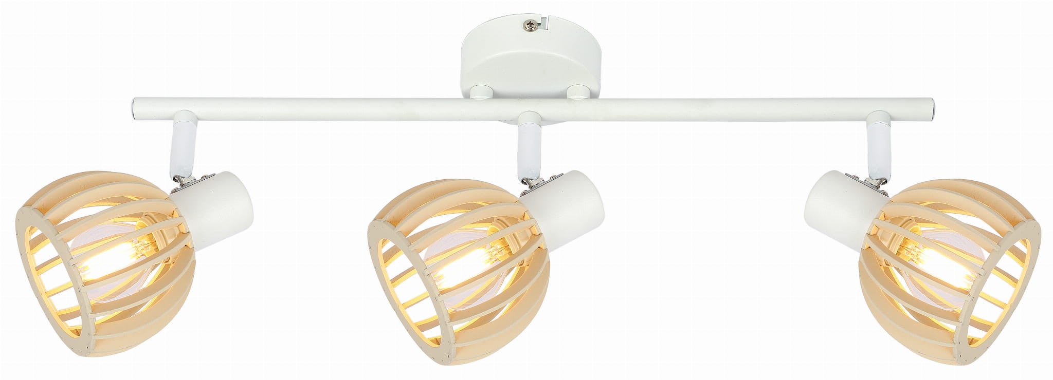 Lampa wisząca ATARRI biała jasne drewno 3 x E14 x 25W wym: 18 x 58 x 10 cm Candellux