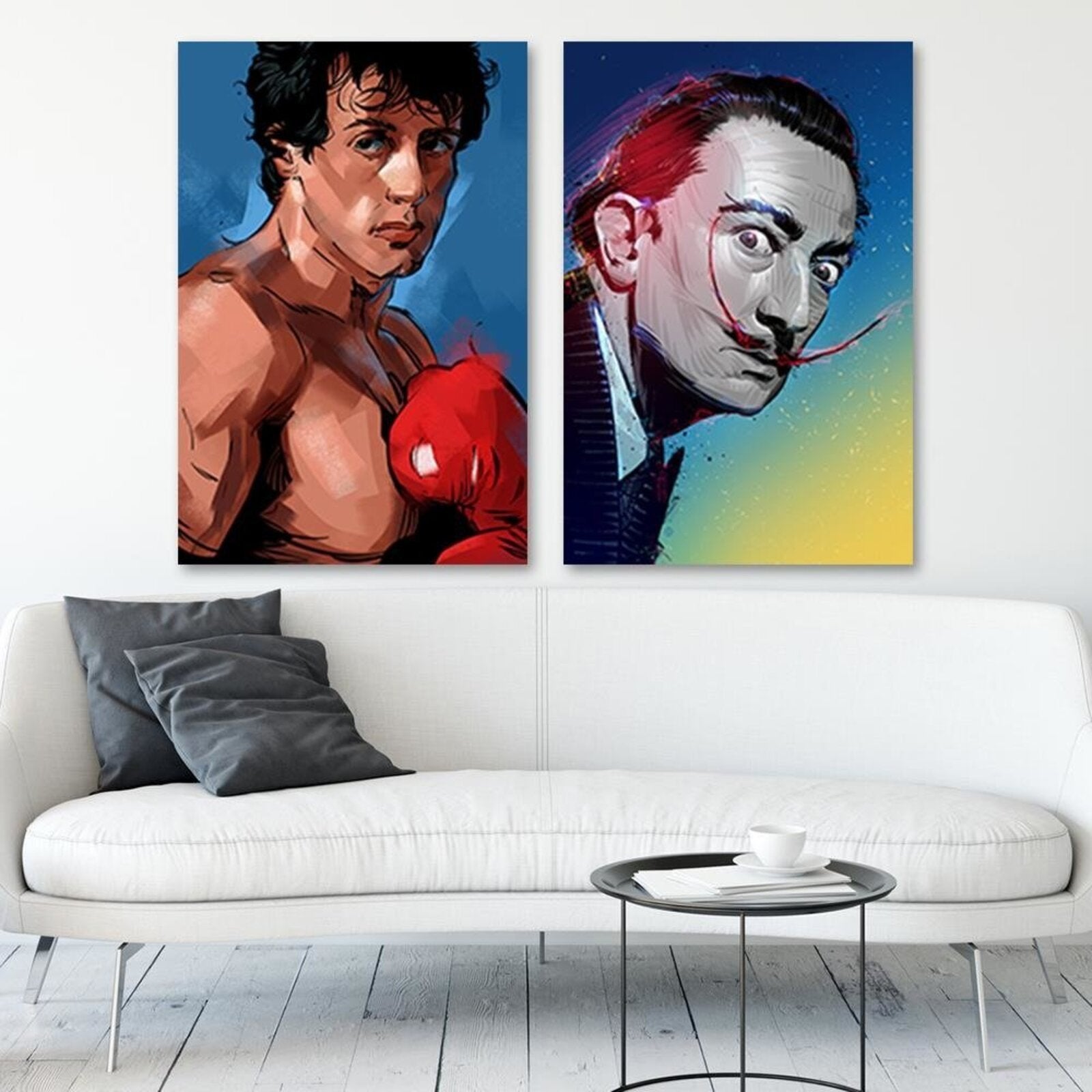 Tableau bois Rocky Sylvester Stallone - 50 x 70 cm - 4