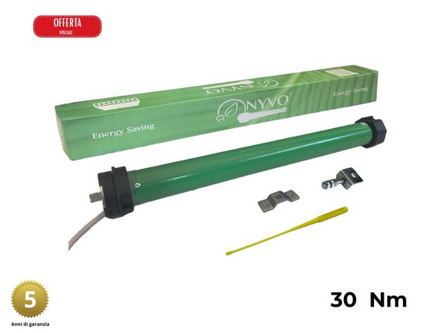 Motore tapparella 60 kg - 30 Nm STAFFA REGOLABILE e RISPARMIO ENERGETICO INCLUSA Motori per tapparelle elettriche Avvolgibili