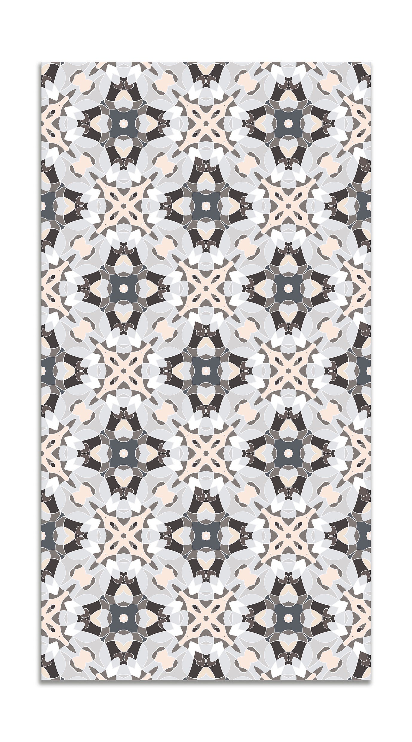 Panorama alfombra vinílica baldosa modelo oriental gris 60x250 cm - alfombra cocina vinilo - alfombra salón antideslizante