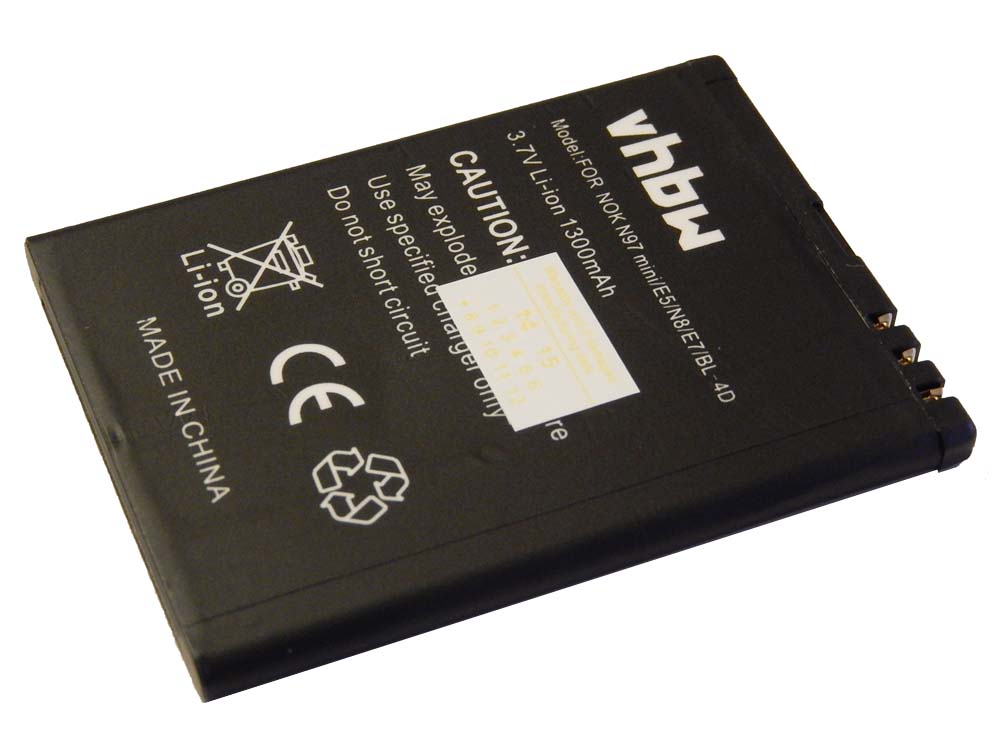 Vhbw Batteria Compatibile Per Bea-fon T850 – 1300mAh, Li-Ion, 3.7V, Ricambio Per Cellulare