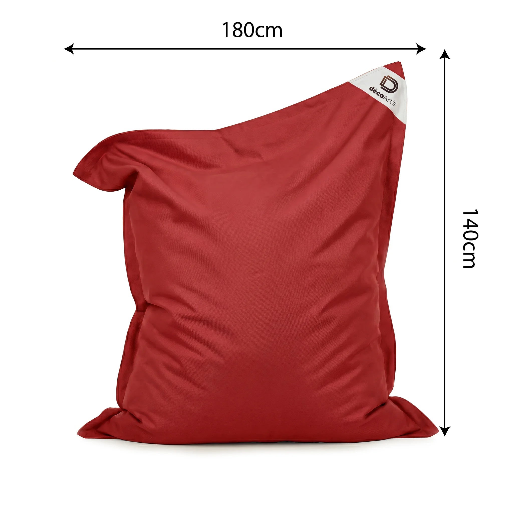 Housse pour Pouf Géant XXL 180x140cm Intérieur et Extérieur - Rouge piment - 5