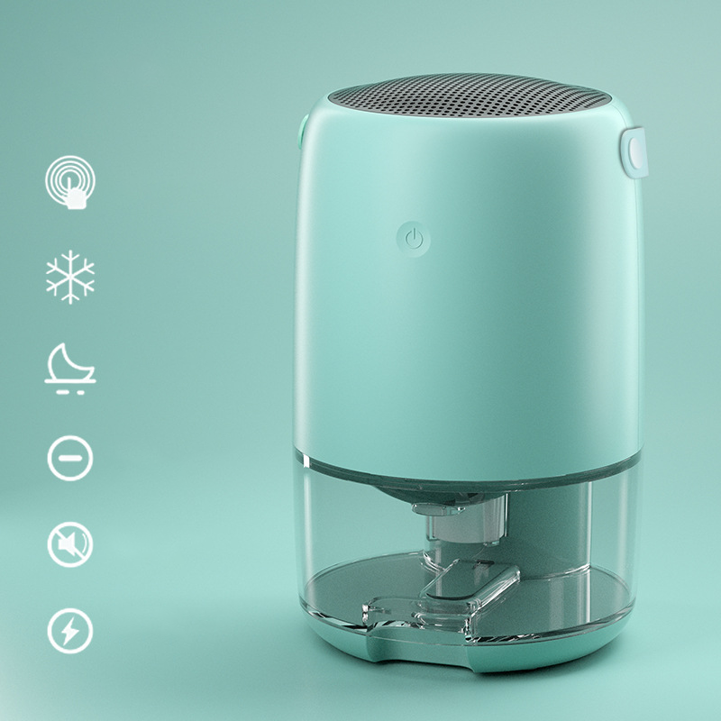 Woleix Déshumidificateur D'air 12L, Deshumidificateur D Air Anti Moisissure, Deshumidificateur D Air Electrique 25m²/122m³, Drainage Continu, Minuterie 24H, Avec Pour Salles De Bains, 10 A. Gar